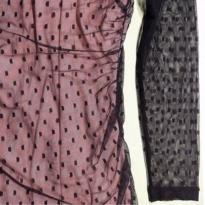 AREA Black & Blush One Shoulder Dress